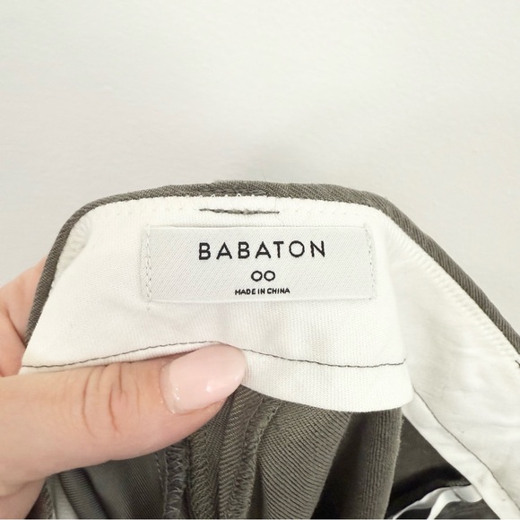 Aritzia Babaton Armstrong High Waist Tailored Trousers Olive Green Size 00 - Picture 6 of 6